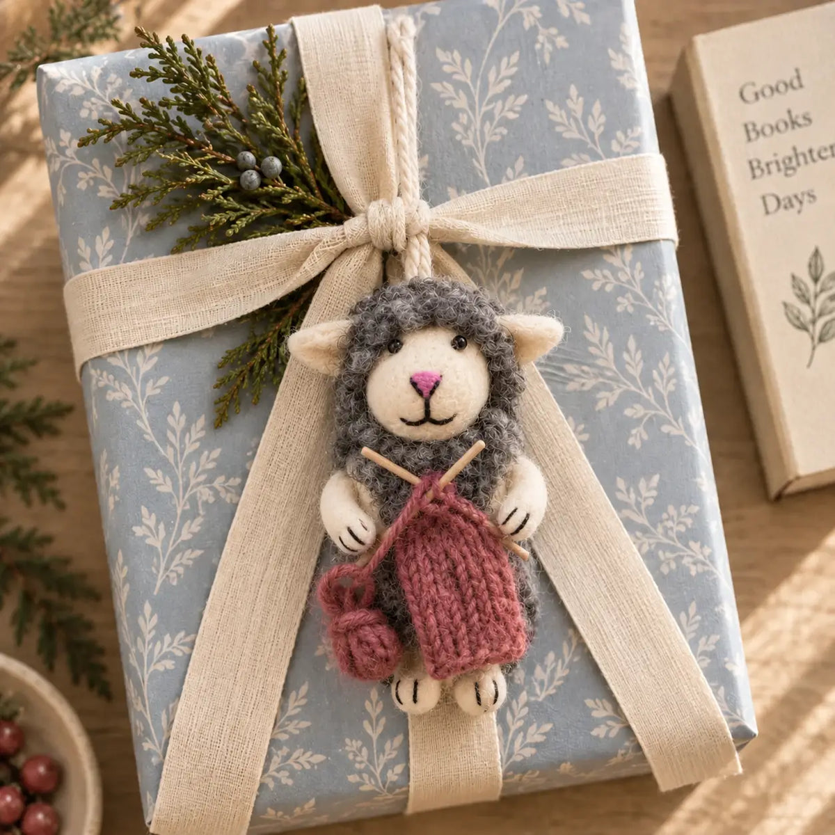 Knitting Sheep Ornament