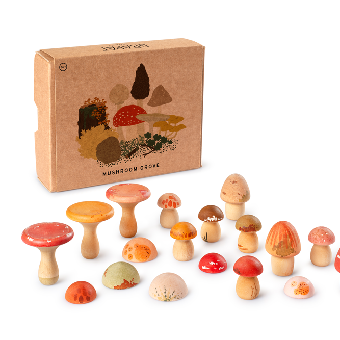Wooden Grapat Set - Mushroom Grove