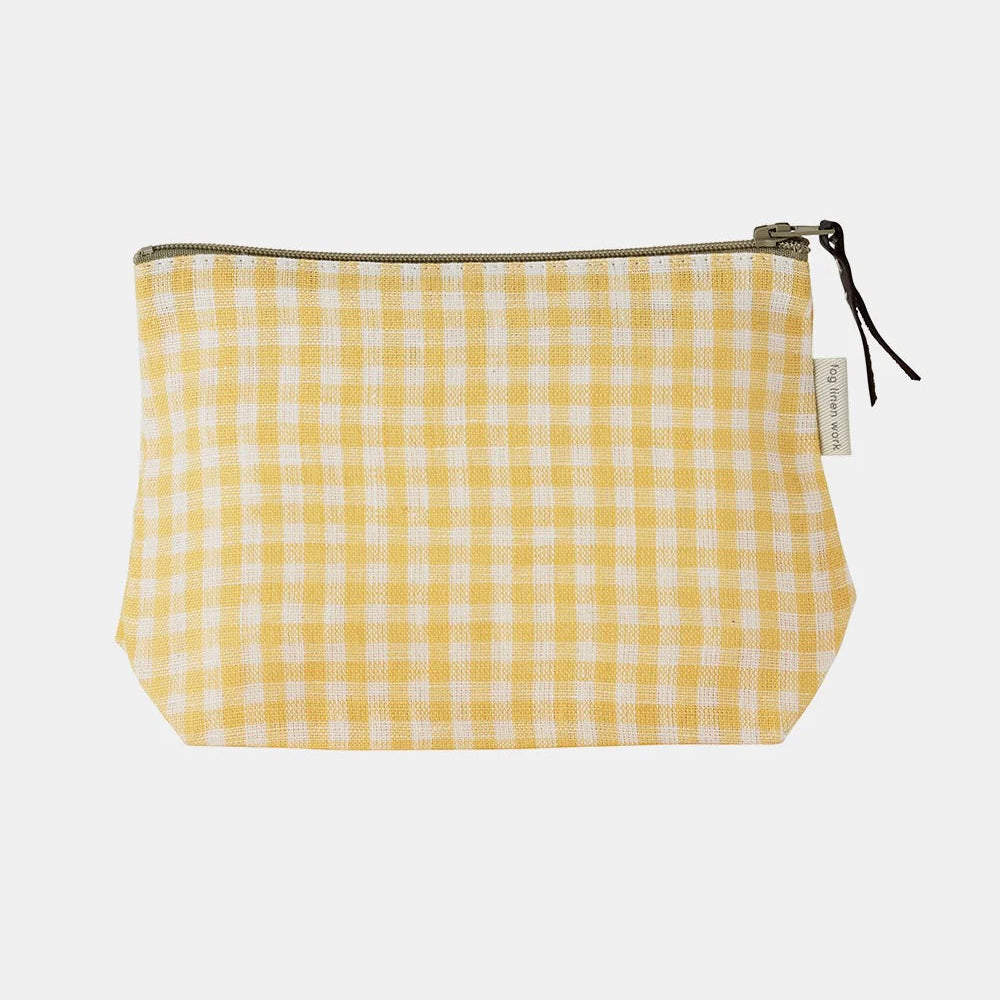 Chris Pouch (Yellow Gingham)