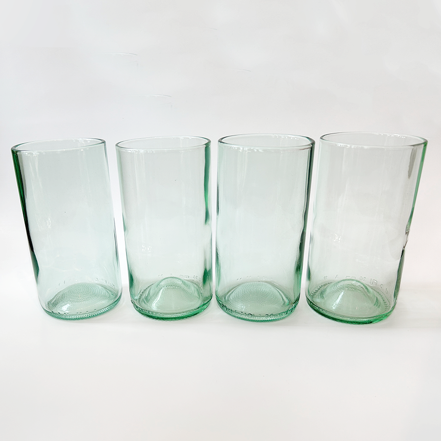 Aqua Recycled Glass Tumbler (16 oz)