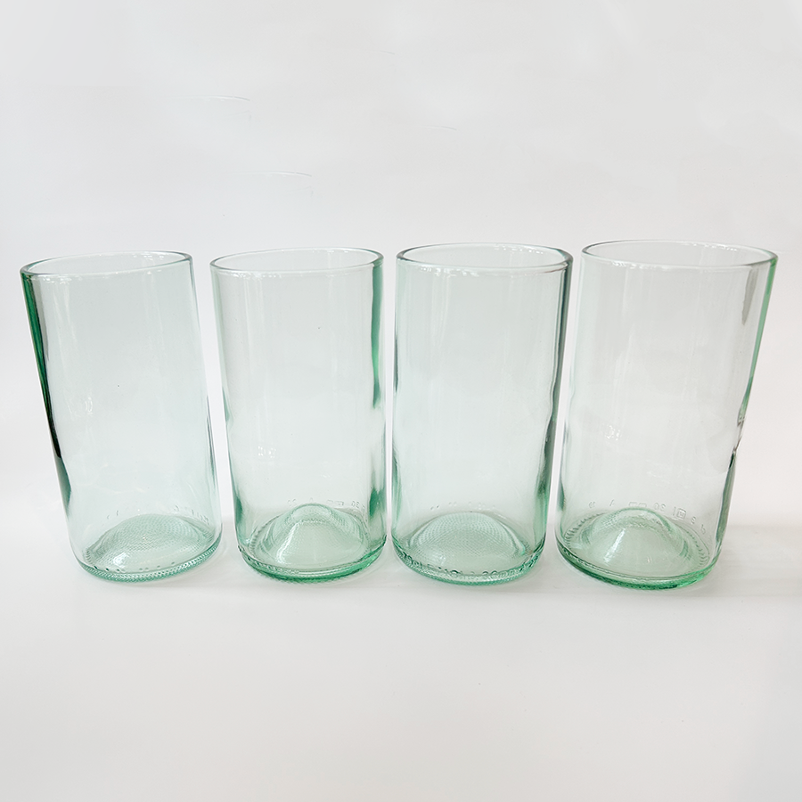 Aqua Recycled Glass Tumbler (16 oz)