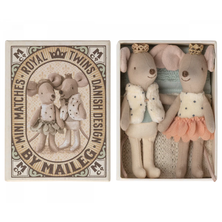 Royal Twins Mice In Matchbox