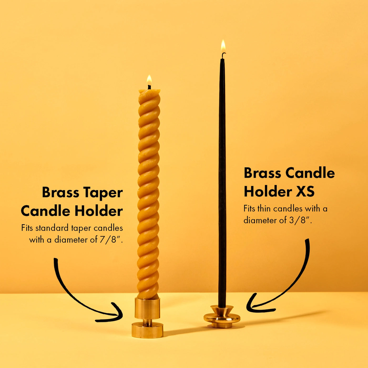 Solid Brass Candle Holder
