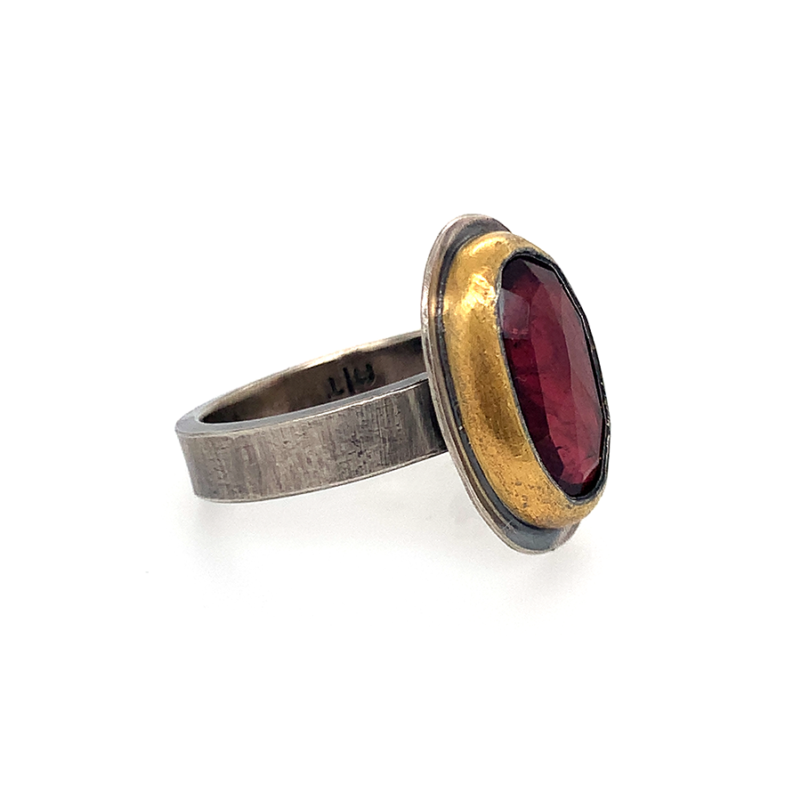 Pink Tourmaline Keum-Boo Ring