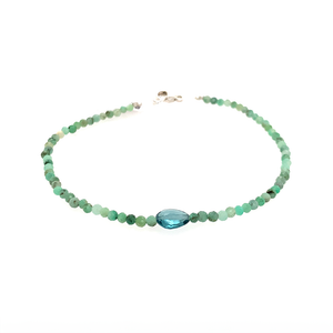 Emerald + Aqua Blue Tourmaline Bracelet