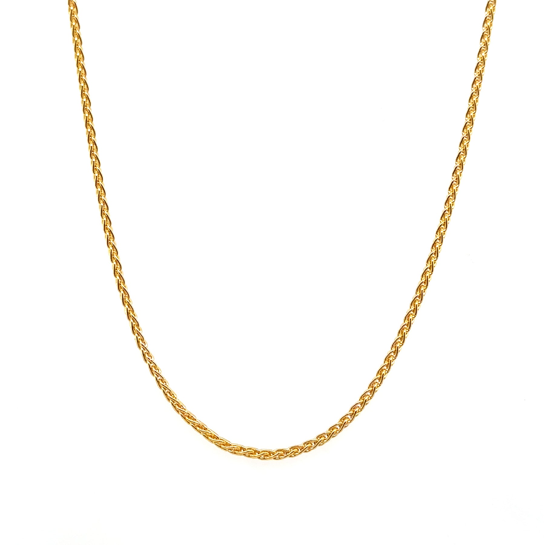 Gold-Filled Rounded Wheat Chain Necklace