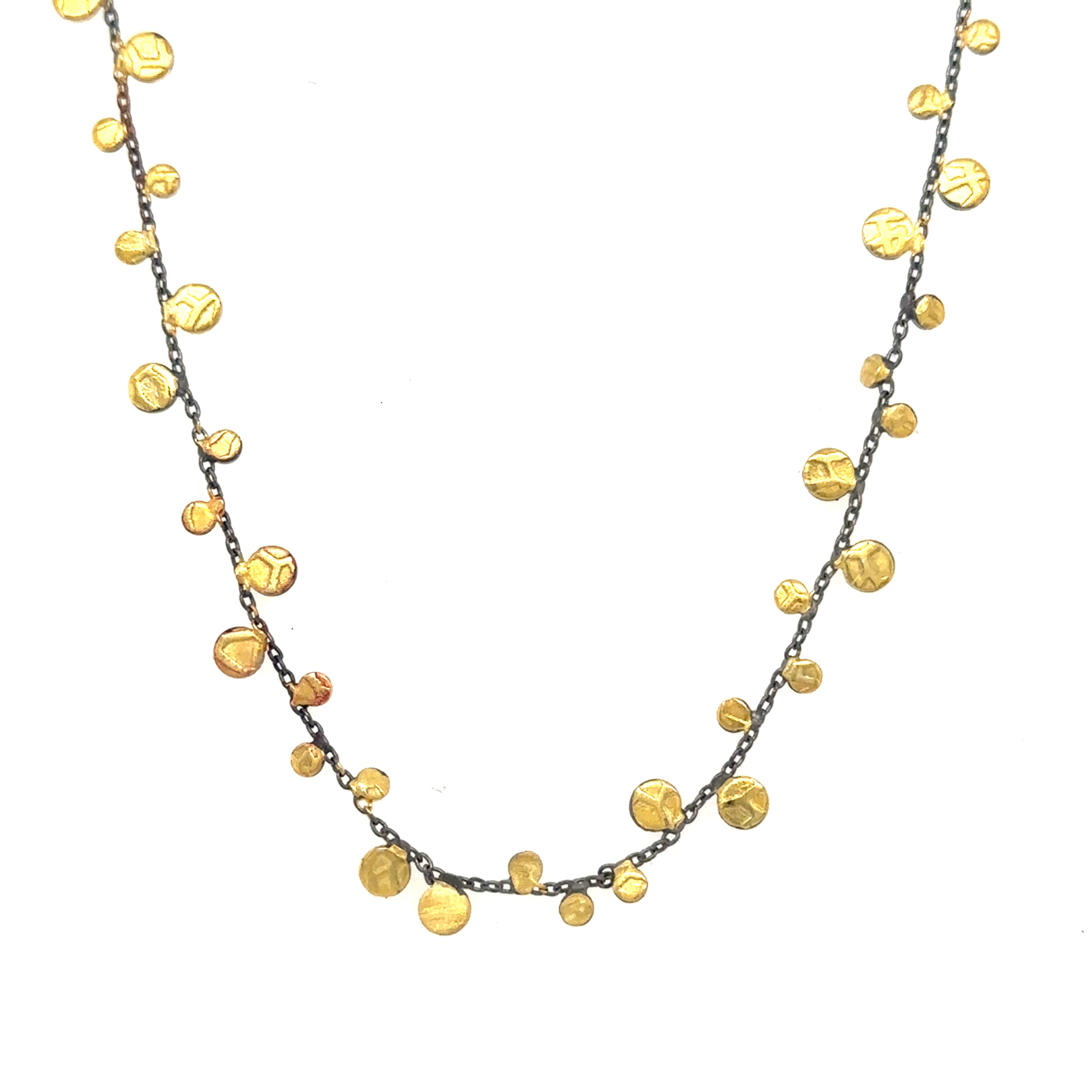 Mixed Metal Delicate Bubbles Necklace