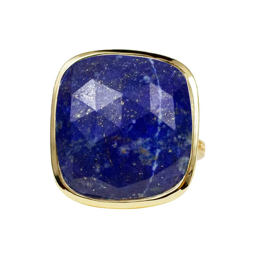 Vermeil Cocktail Lapis Ring
