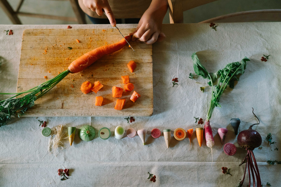 Wooden Grapat Set - Veggies