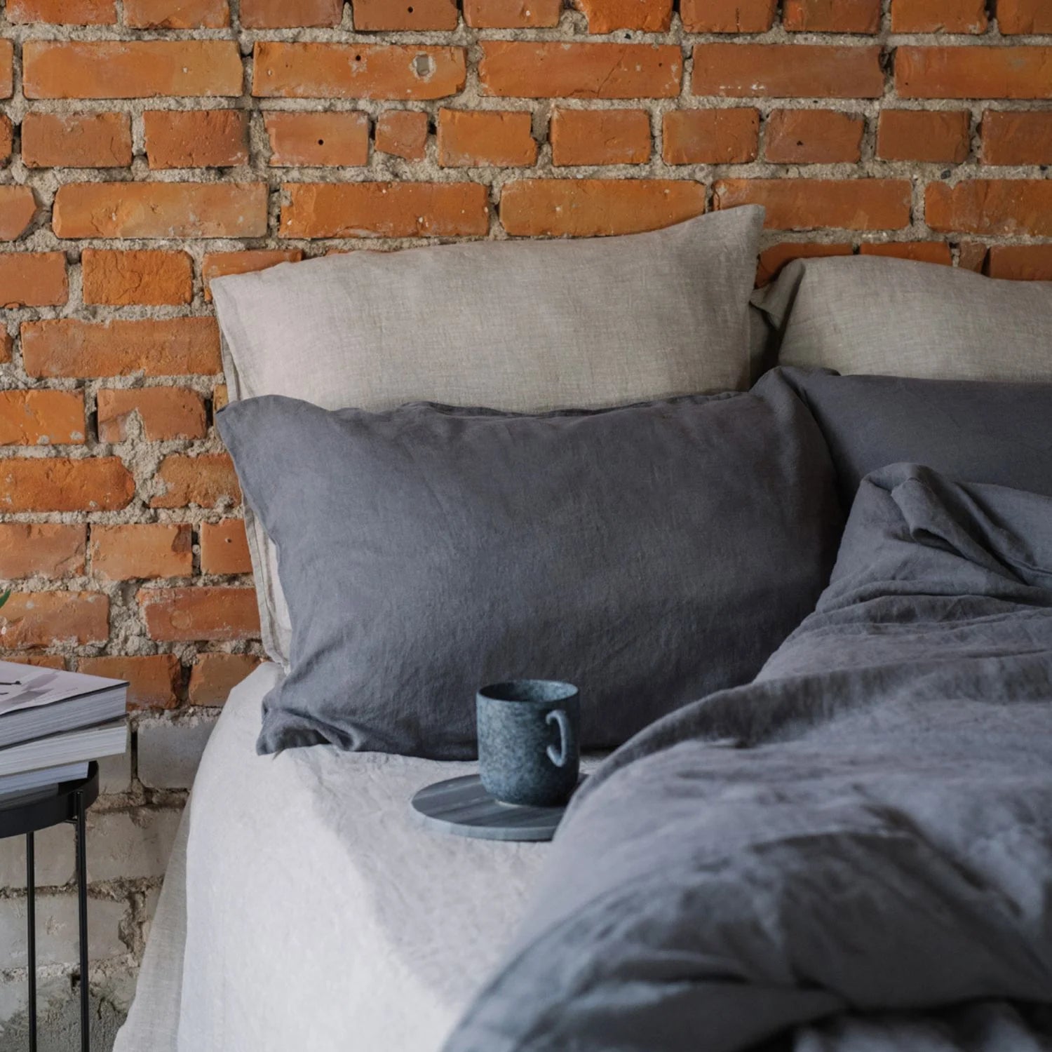Linen Tales Pillowcase - Dark Grey