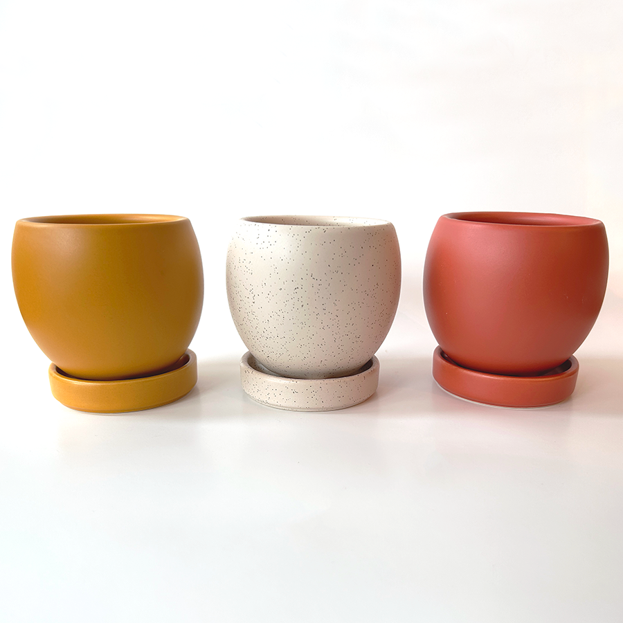 round short planter pot 4.25" Round Bollé Pot