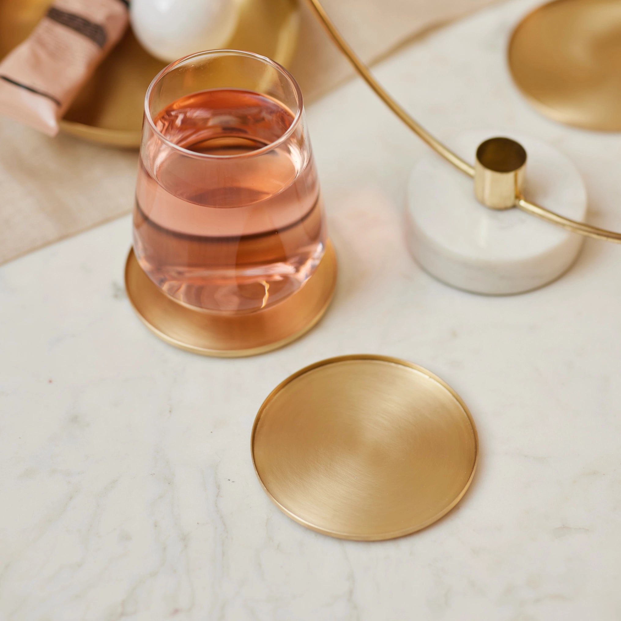 Brushed Brass Coaster