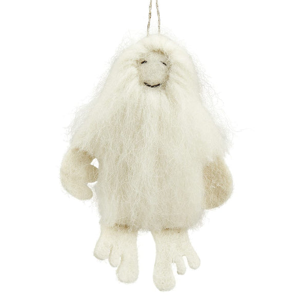 Yeti Ornament, Gentle Smile Yeti, Felt Christmas Ornament, Bigfoot, Snow  Monster