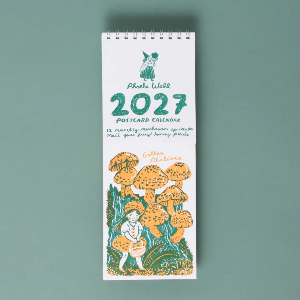 2027 Phoebe Wahl Gnomes & Mushrooms Postcard Calendar