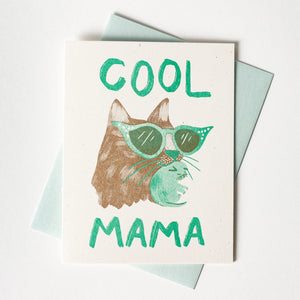 Cool Mama Cat Greeting Card