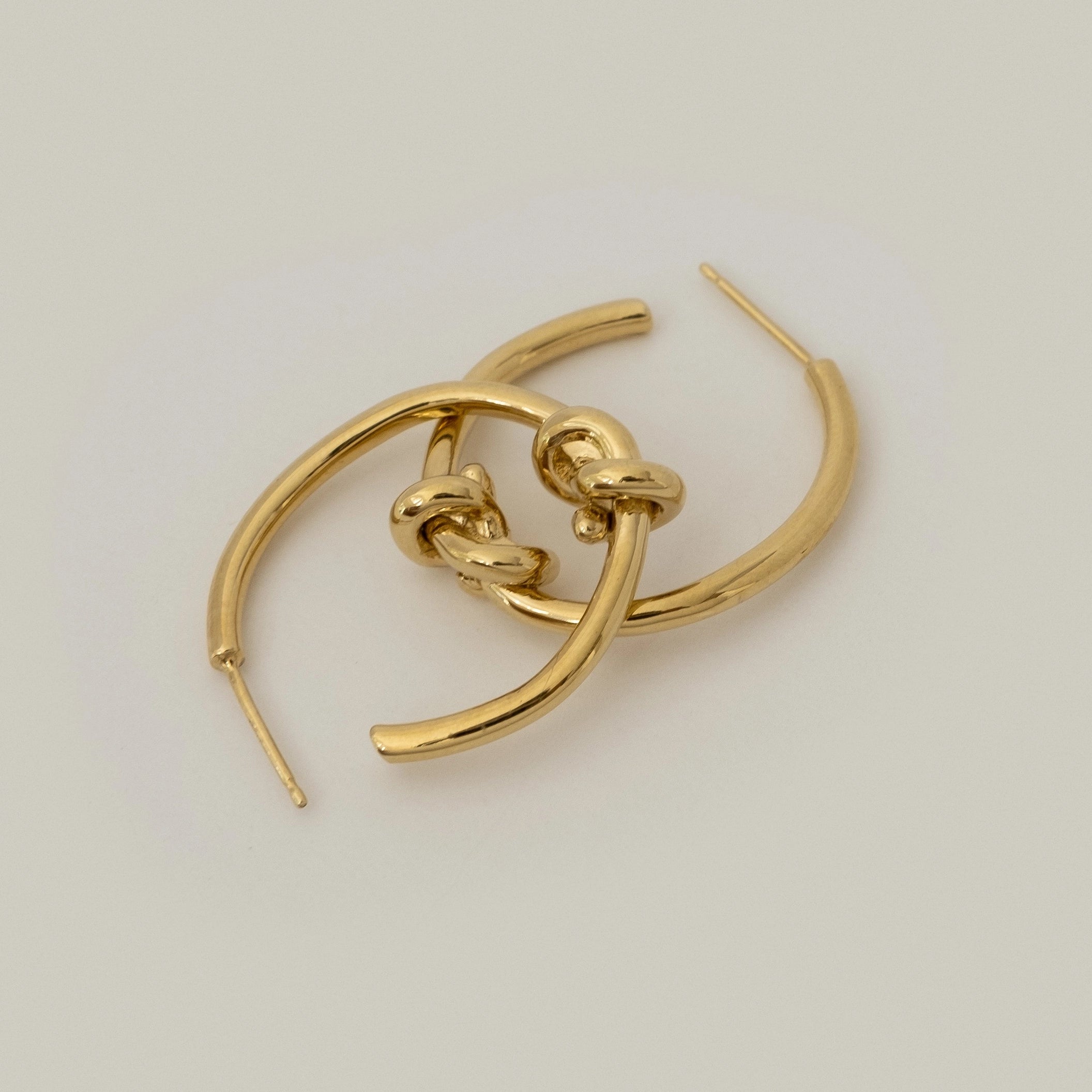 Knotted Billie Hoops - Gold