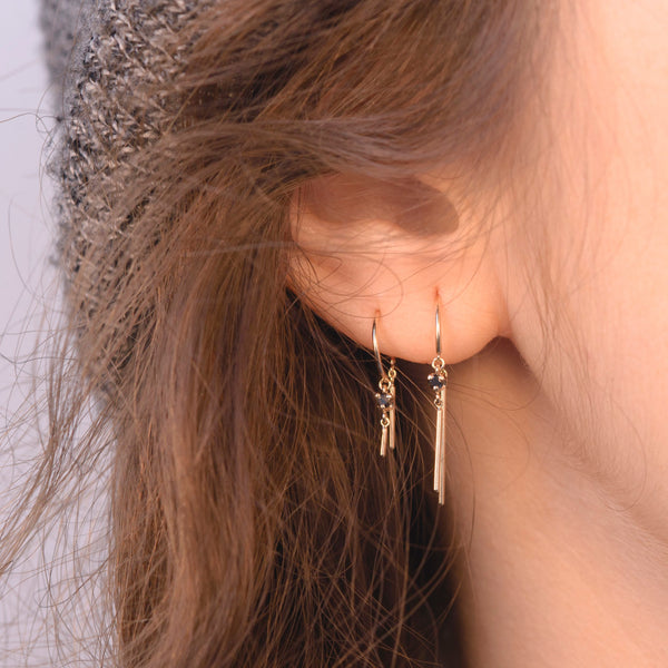 Gold + Emerald Baby Chime Earring - SINGLE - KESTREL