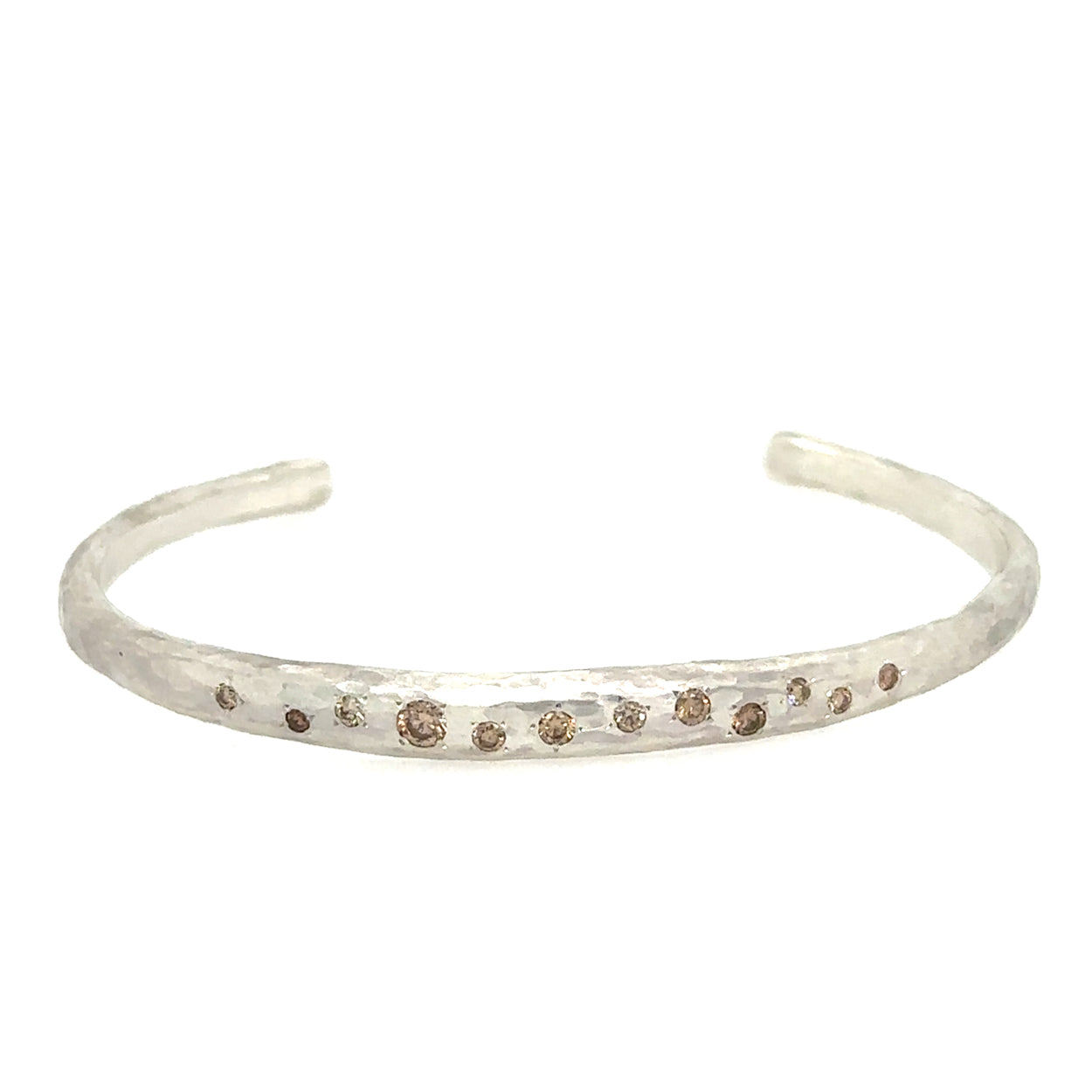 Brown Diamond Footbridge Cuff Bracelet