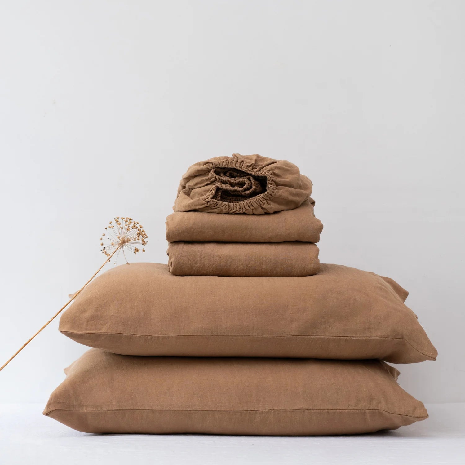 SALE - Linen Tales Queen Sheet Set - Camel