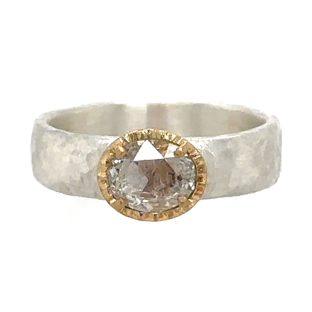 Camellia Mounted Icy Diamond Band