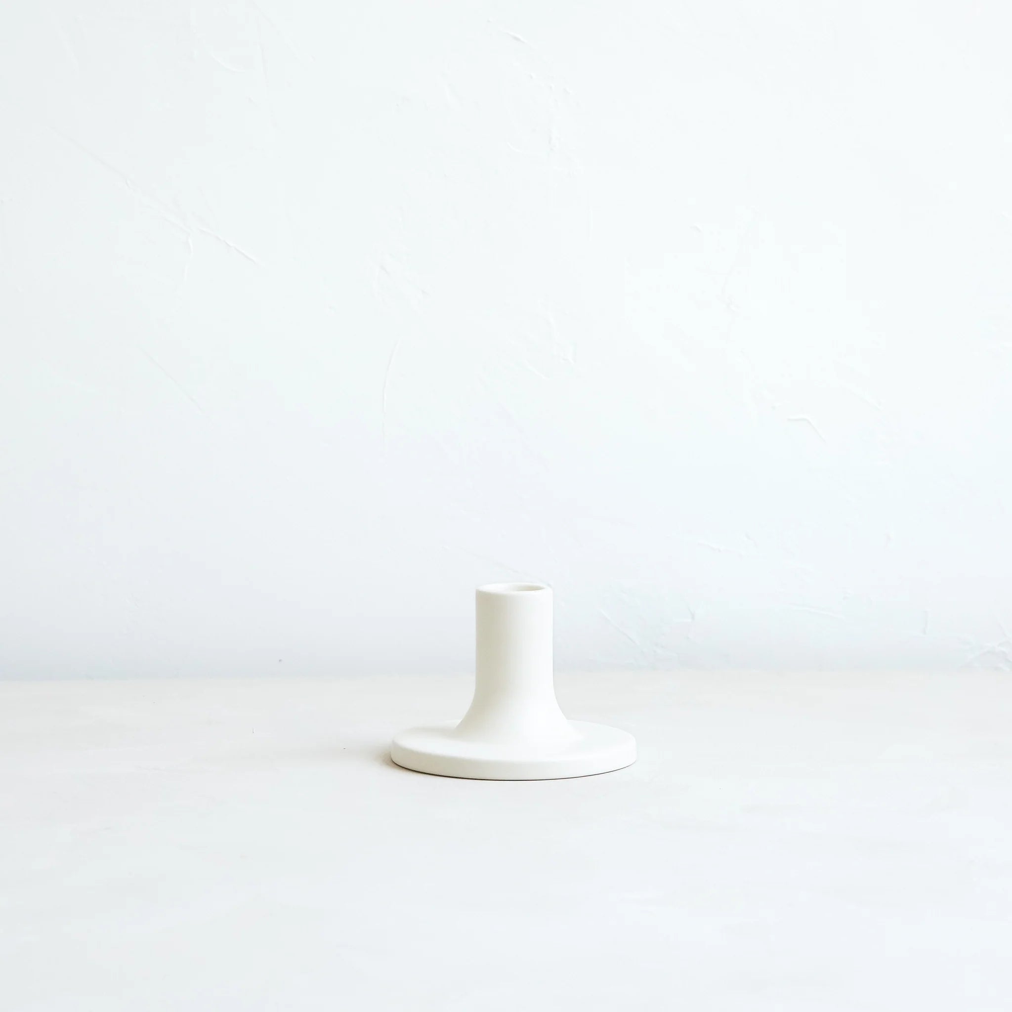 Ceramic Daily Taper Holder - Medium Matte White