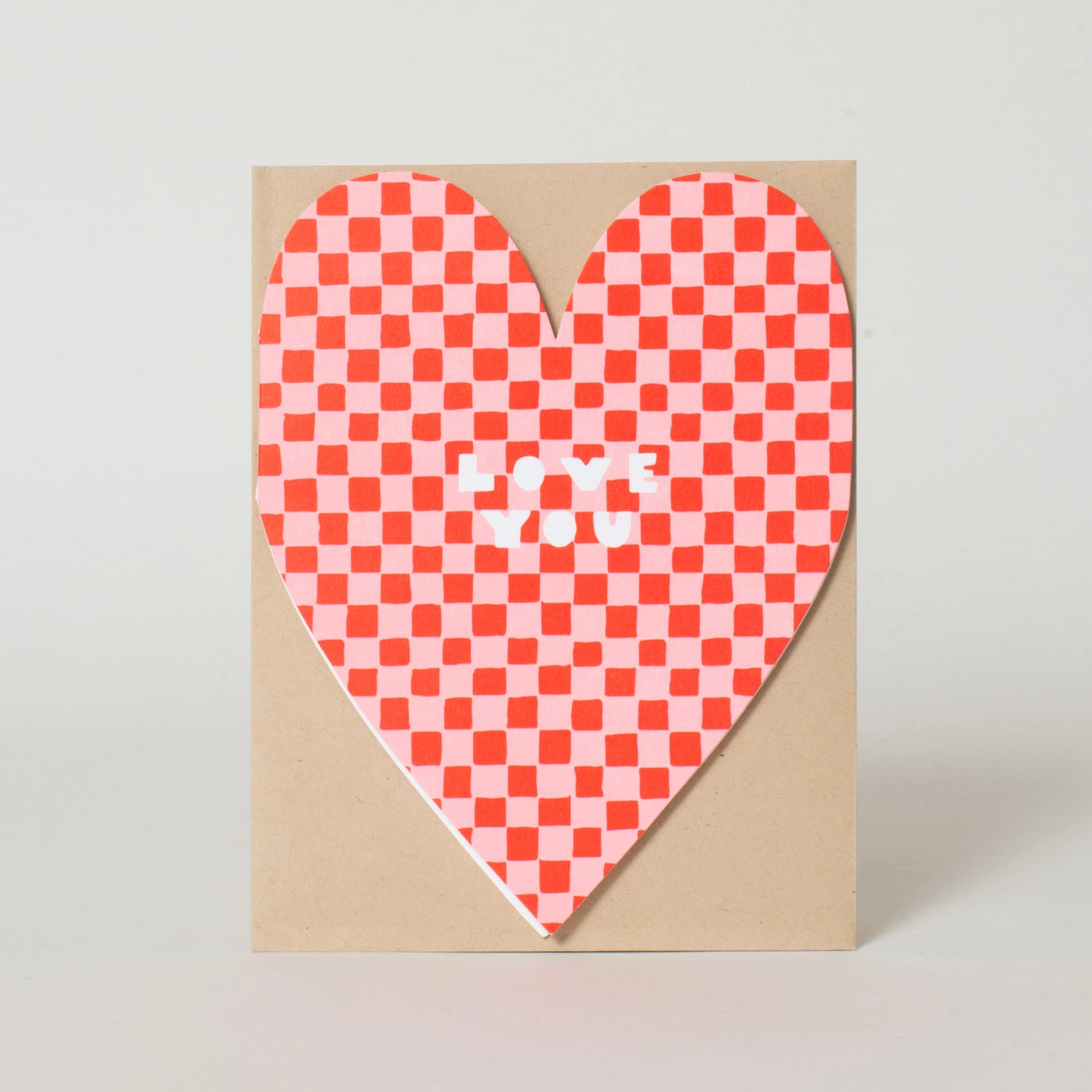 Checker Heart Love Card