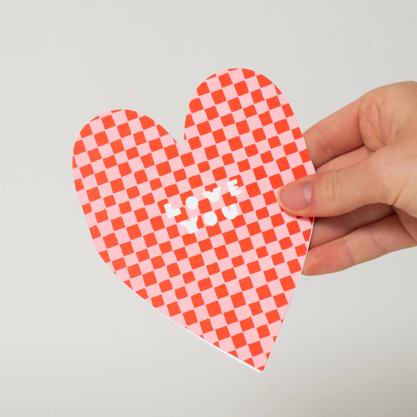 Checker Heart Love Card