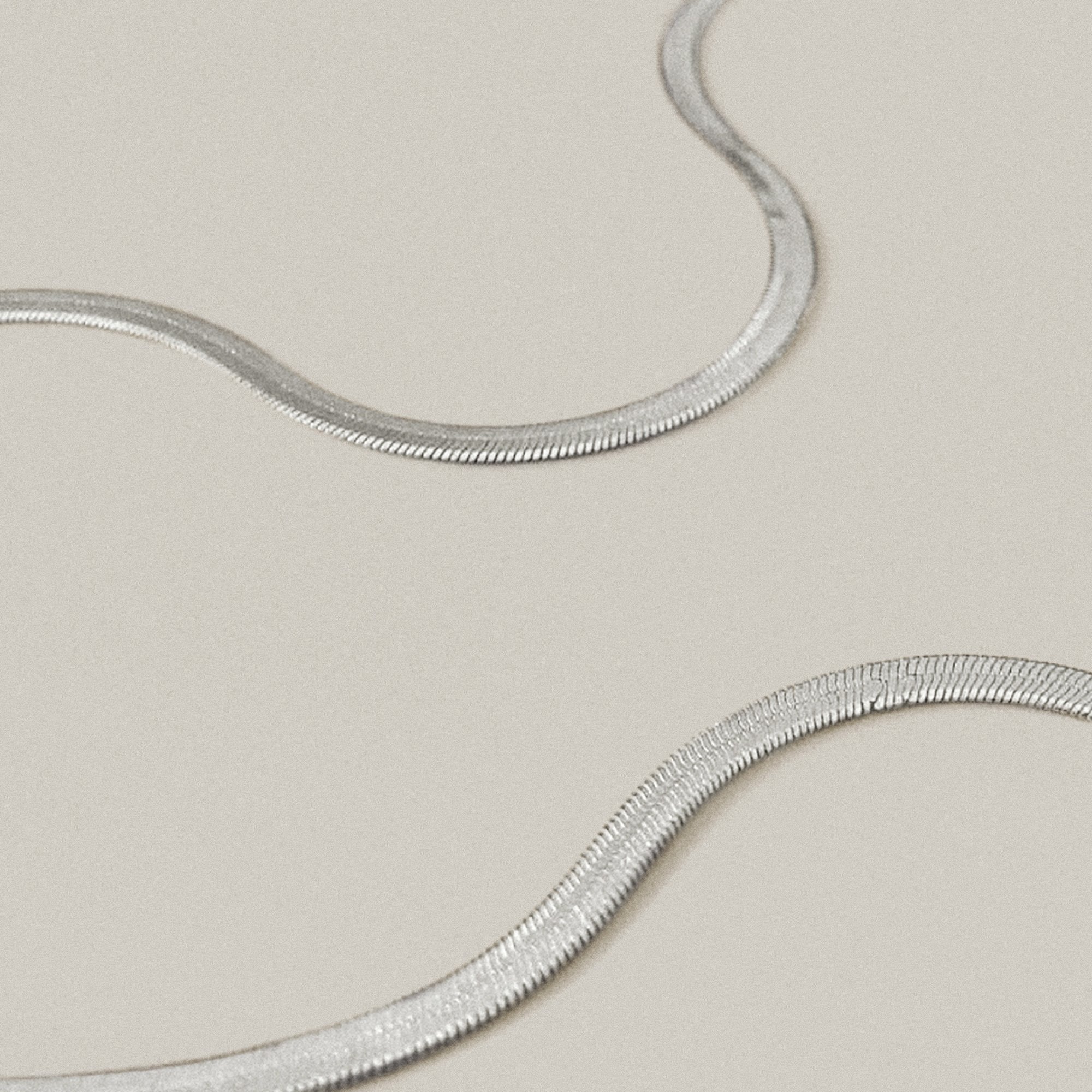 Clyde Silver Herringbone Necklace