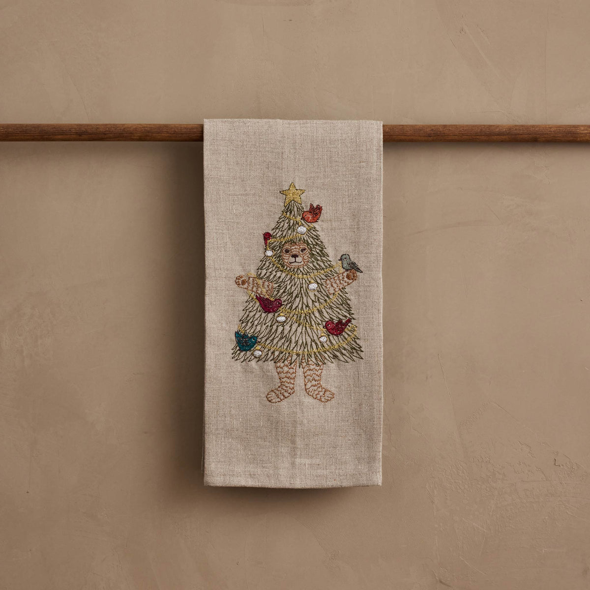Christmas Tree Bear Tea Towel