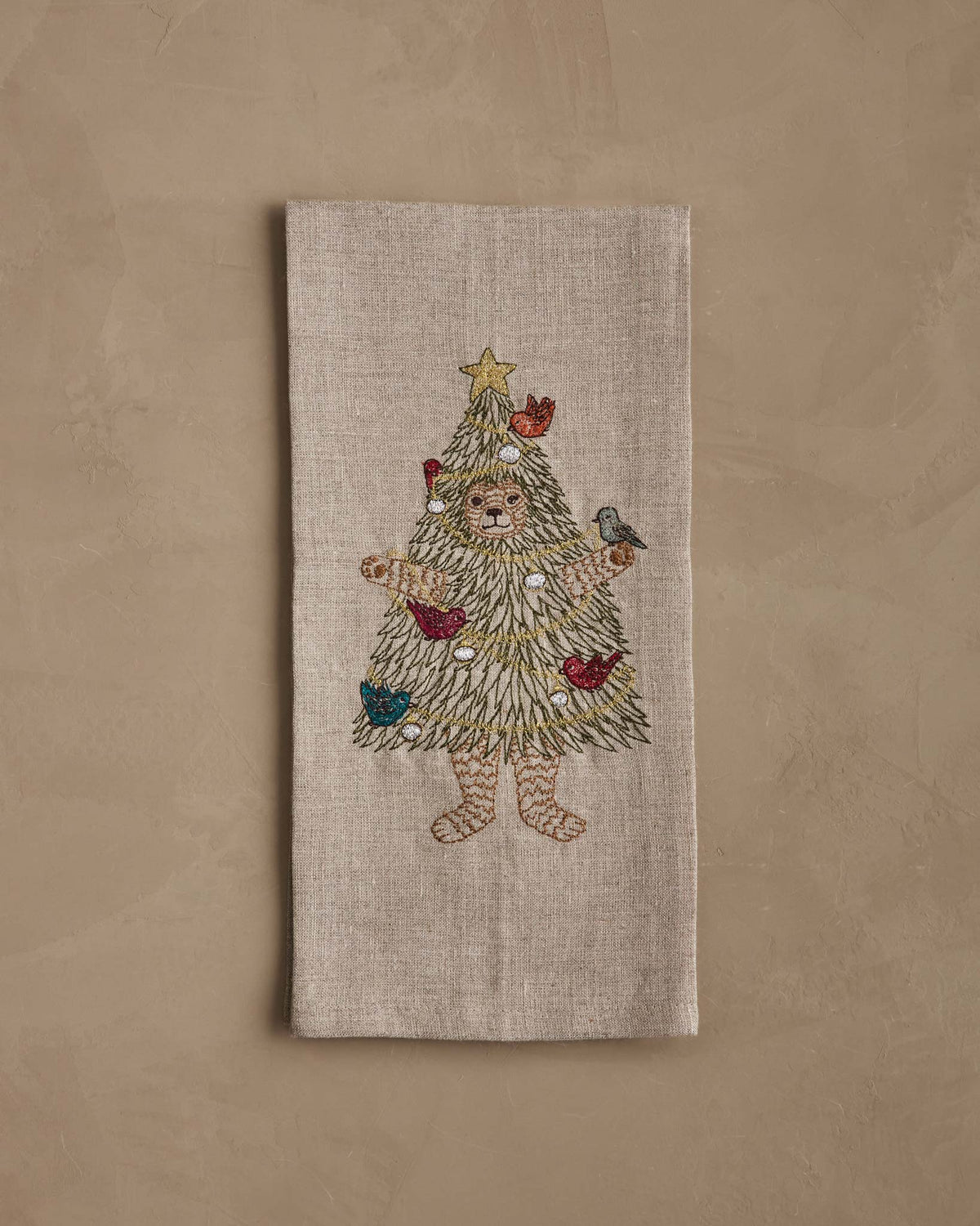 Christmas Tree Bear Tea Towel