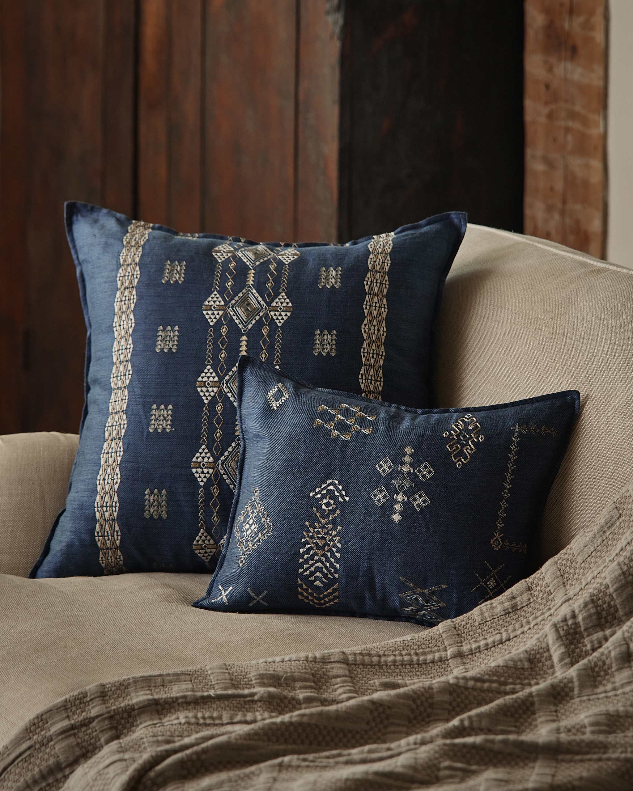 Indigo Tumbleweed Pillow