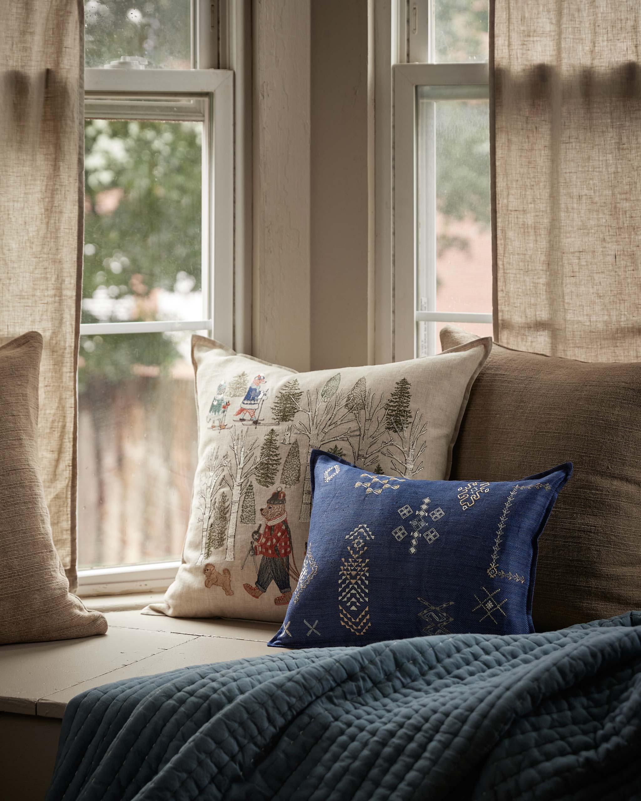 Indigo Tumbleweed Pillow