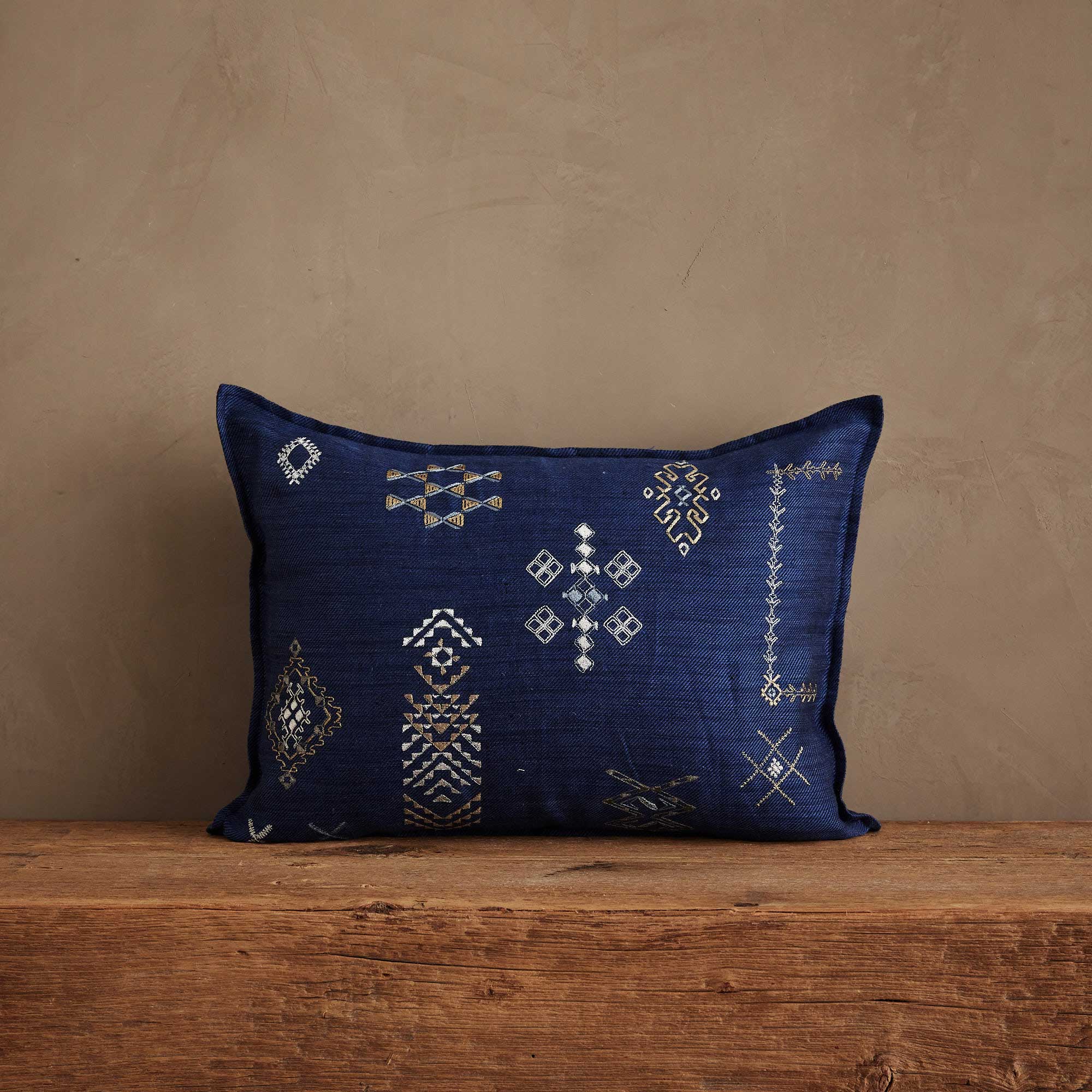 Indigo Tumbleweed Pillow
