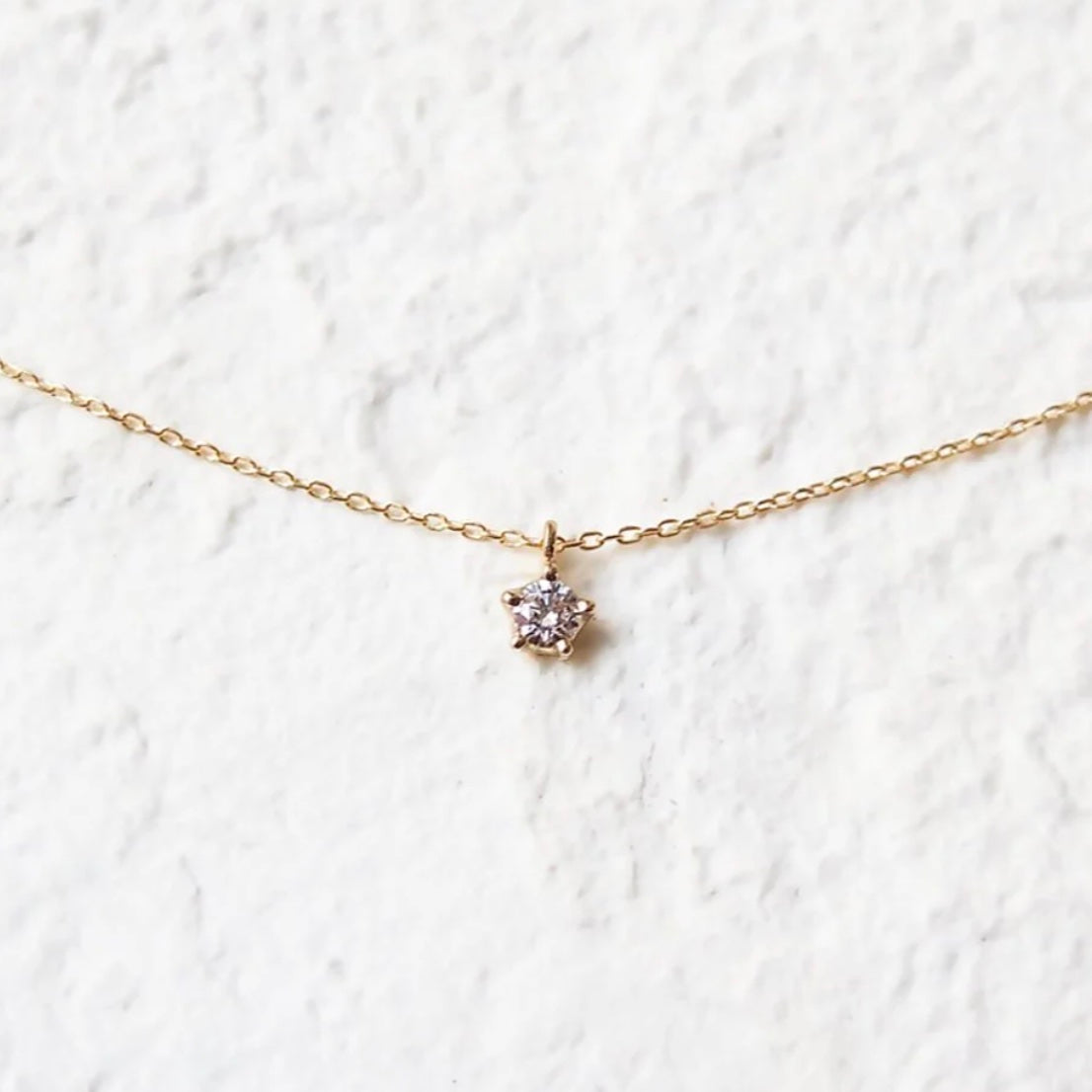 14k Diamond Drop Necklace