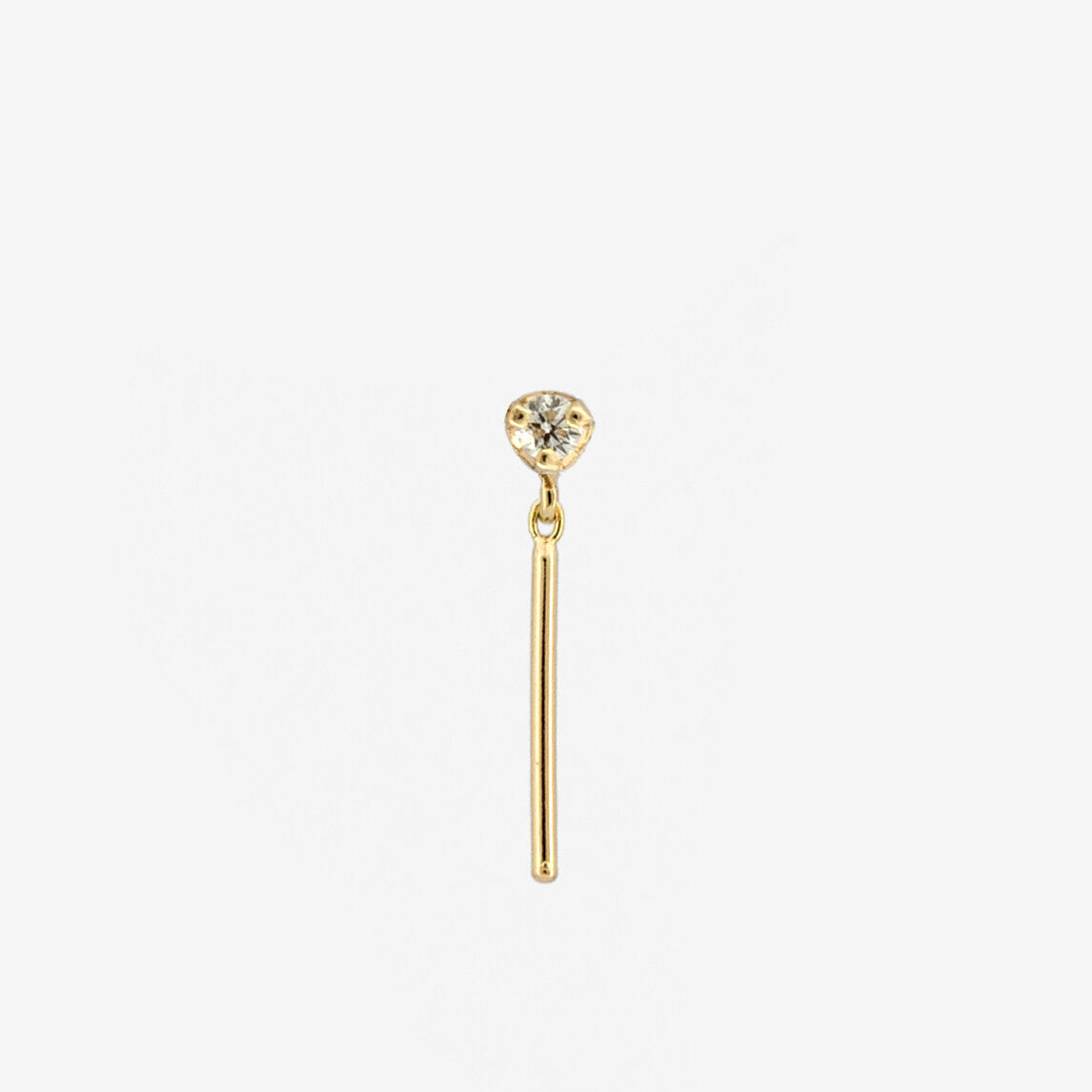 Gold Diamond Wisp Stud - SINGLE