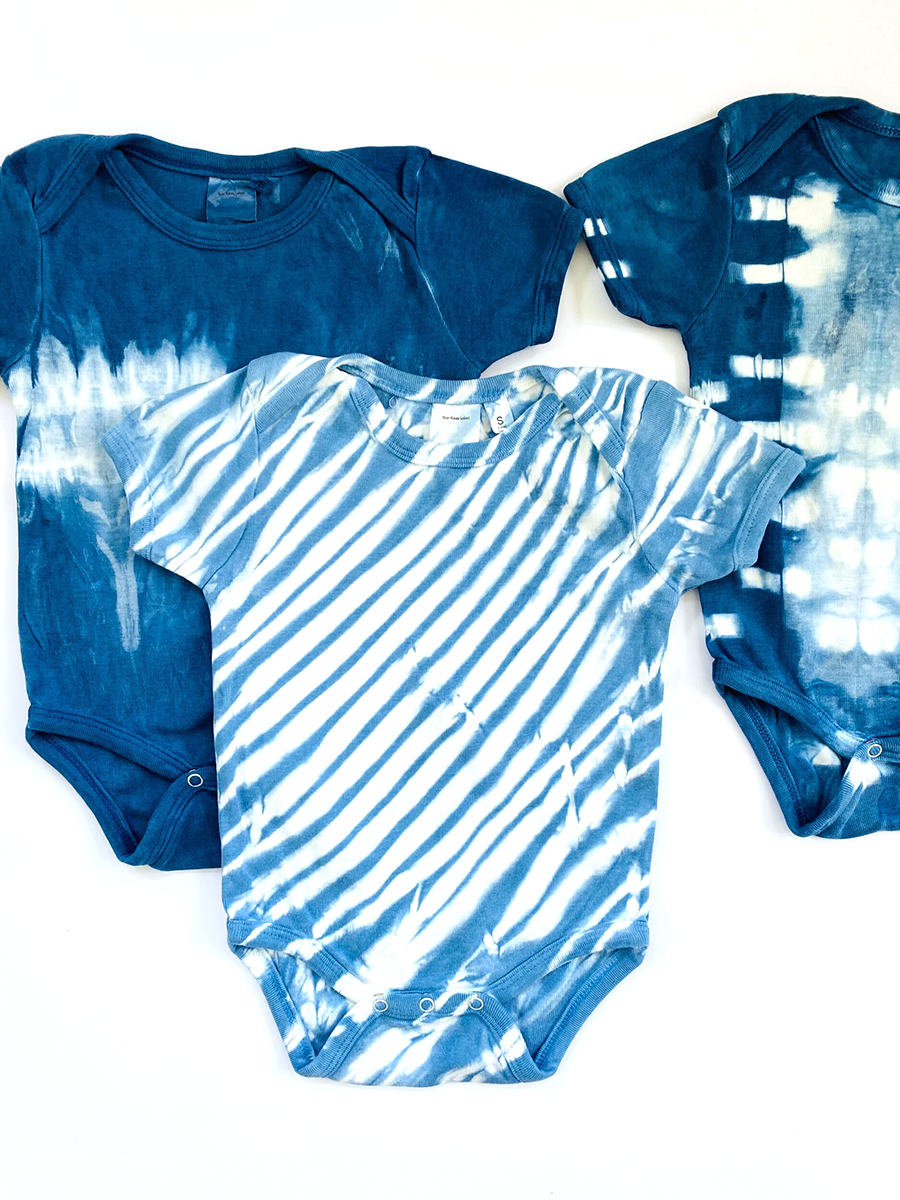 Assorted Indigo Tie Dye Onesie