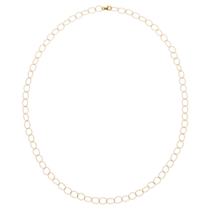 Slim Textured Gold Link Necklace