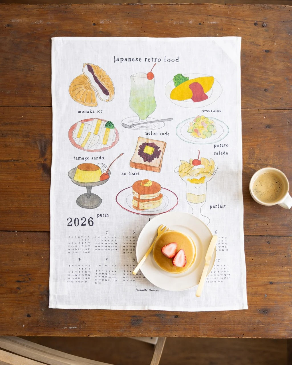 2026 Fabric Calendar - Japanese Retro Food