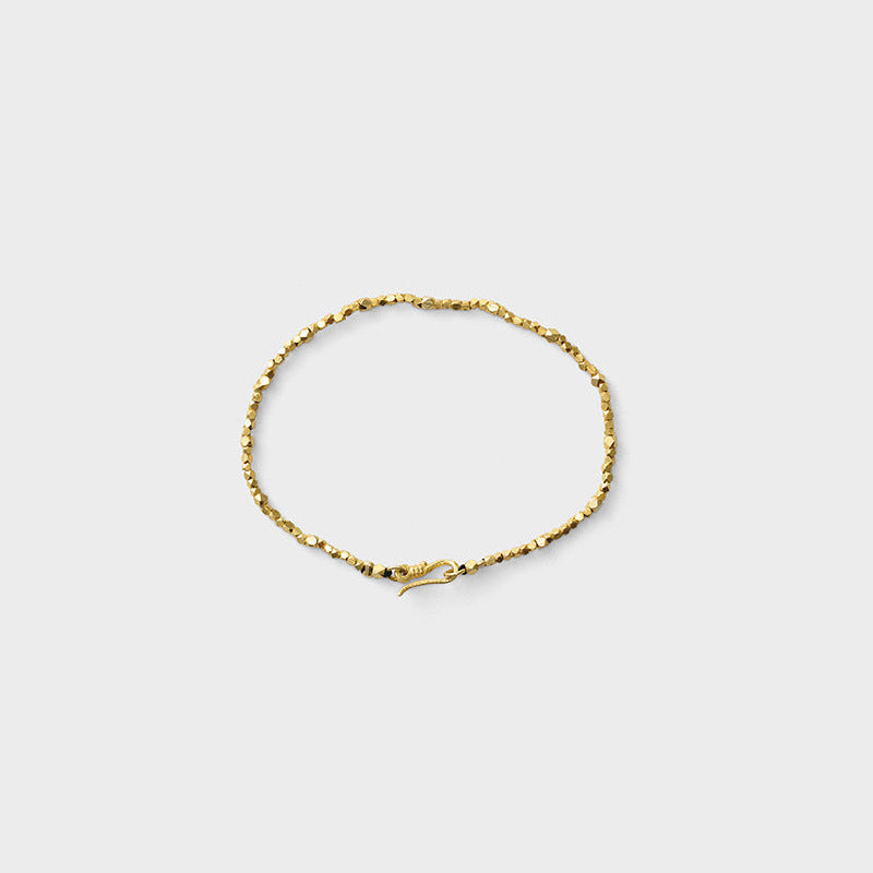 Faceted Brass Bead Bracelet
