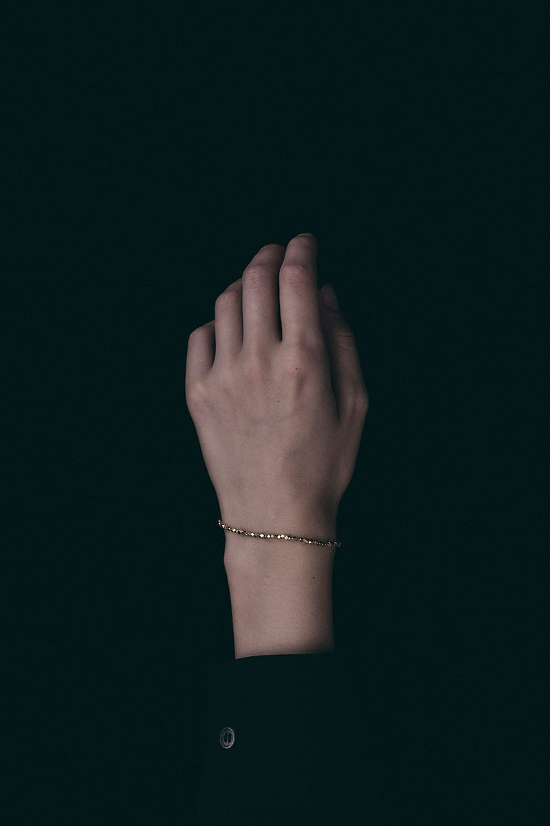 Faceted Brass Bead Bracelet