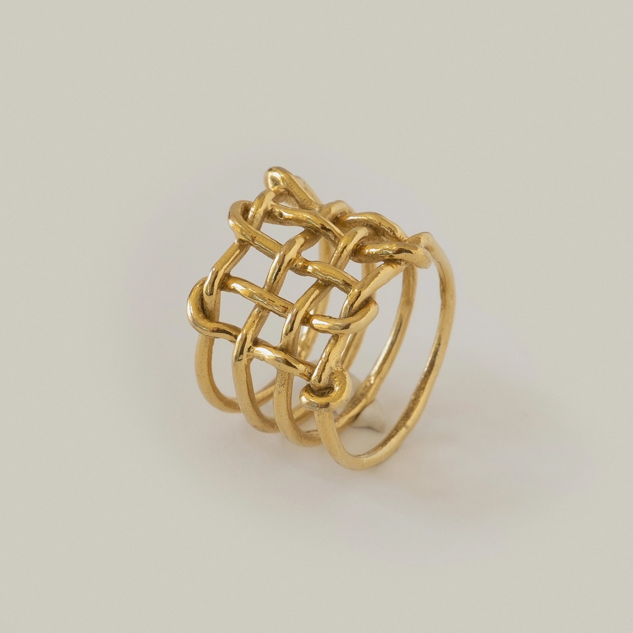 Gold Basketweave Ring