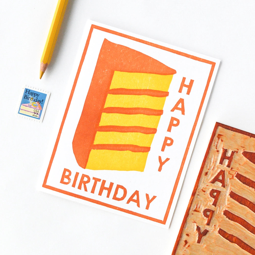 Happy Birthday Cake Slice Card