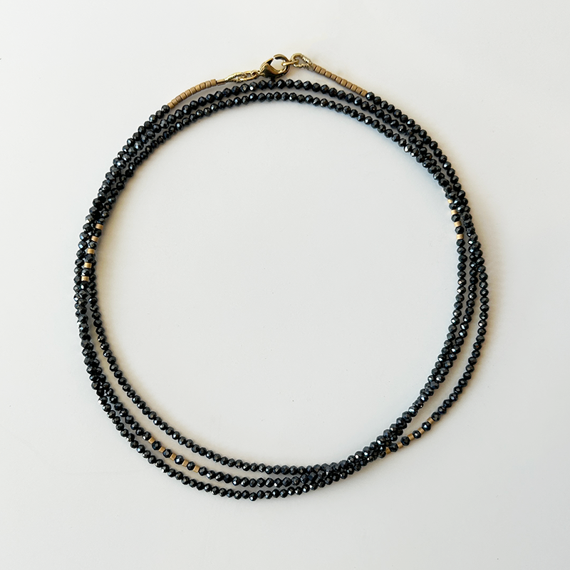 Beaded Elegance Necklace - Mystic Spinel