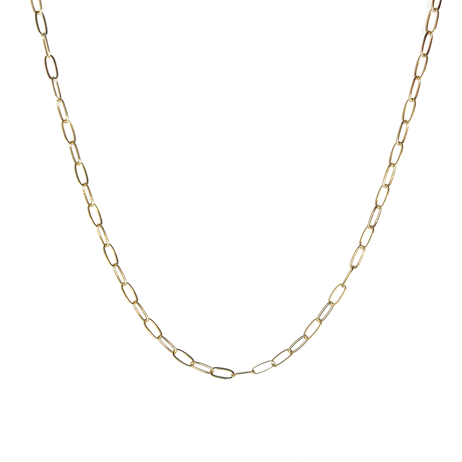 10k Baby Paperclip Chain Necklace - 16"