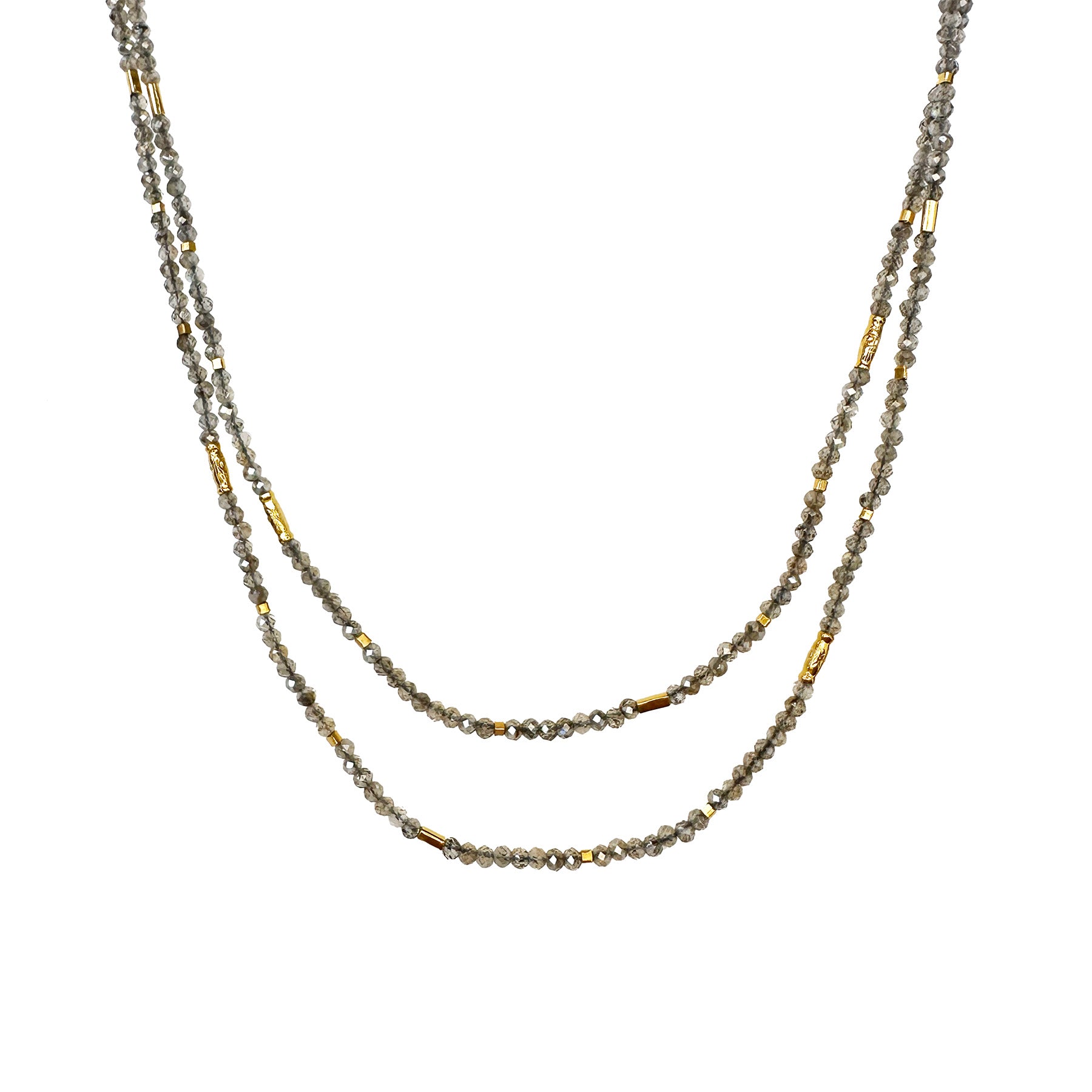 32" Necklace - Mystic Labradorite + Vermeil