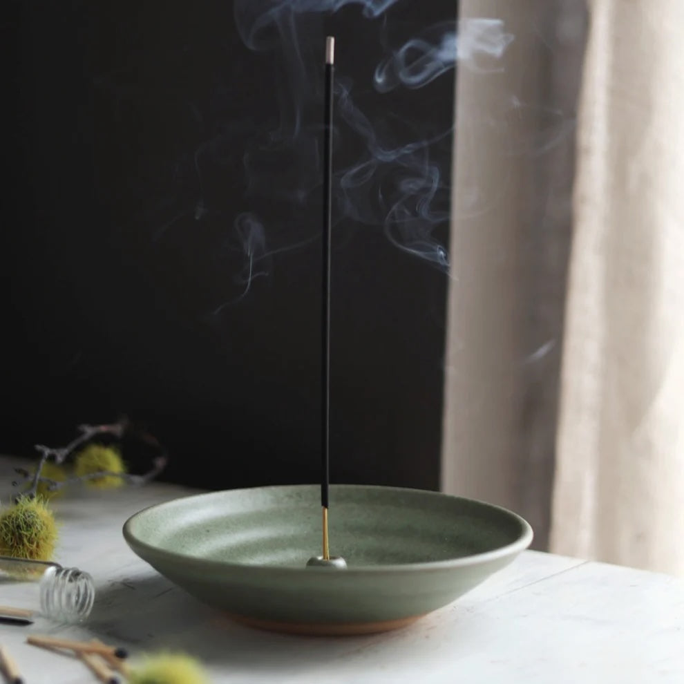 Ceramic Incense Holder (Green)