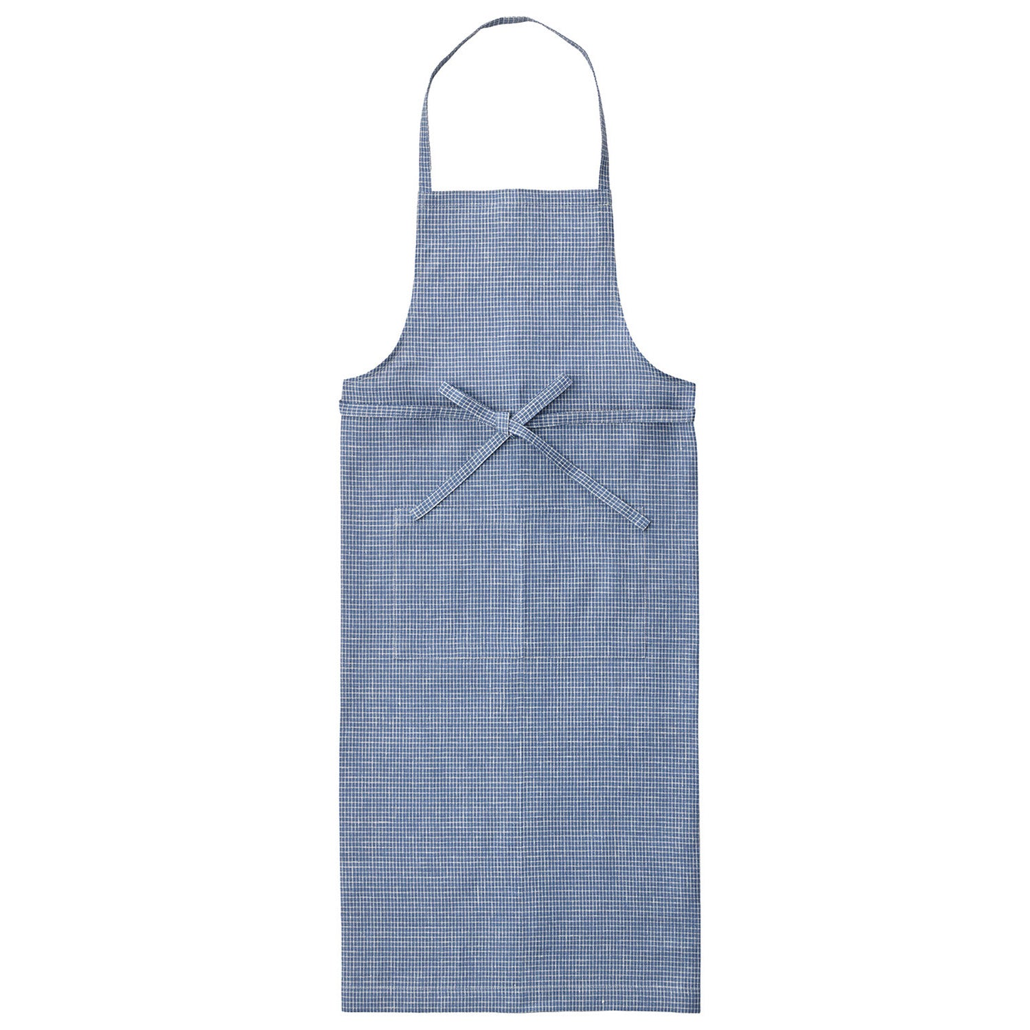 Linen Full Apron - Amelia Blue Gingham