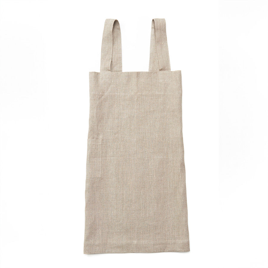 Linen Square Pinafore Apron (Natural)