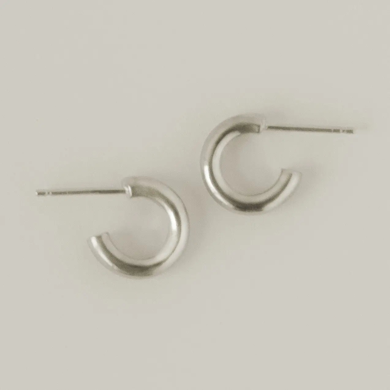 Lil Jane Rounded Hoops - Silver