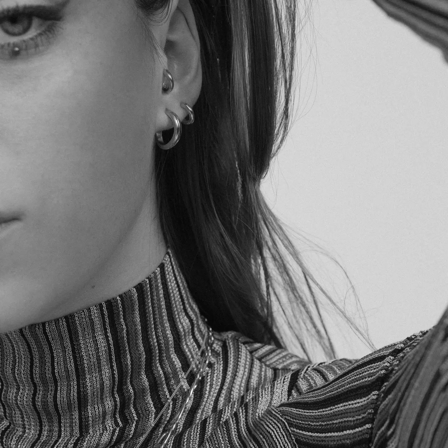 Lil Jane Rounded Hoops - Silver